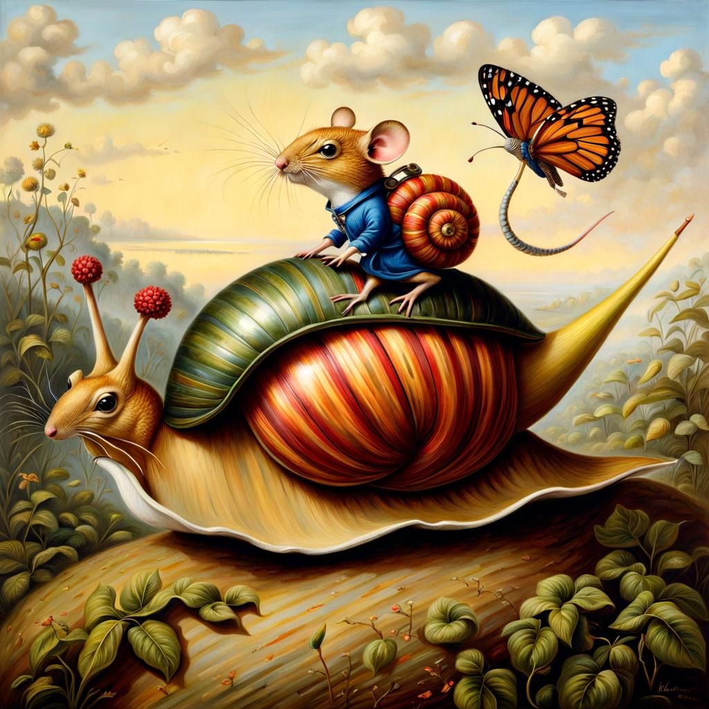 Adventure Mouse Rides Racing Snail, Masterpiece