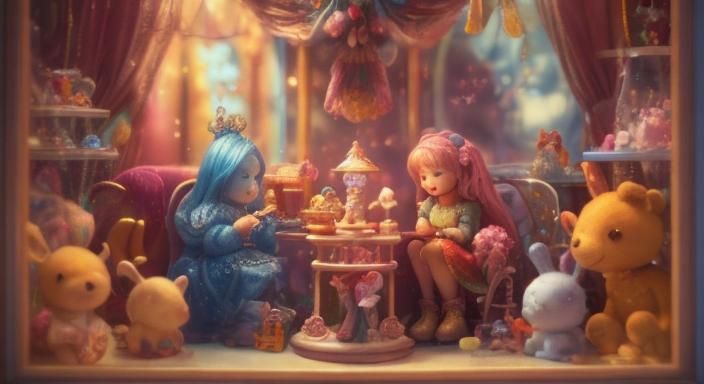 Enchanting Toy Store Window Display with Fantasy Elements