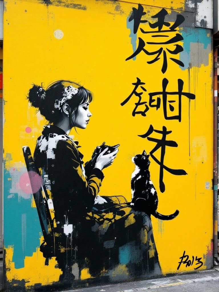 Woman in Downtown Tokyo Engages in Silent Conversation with ...