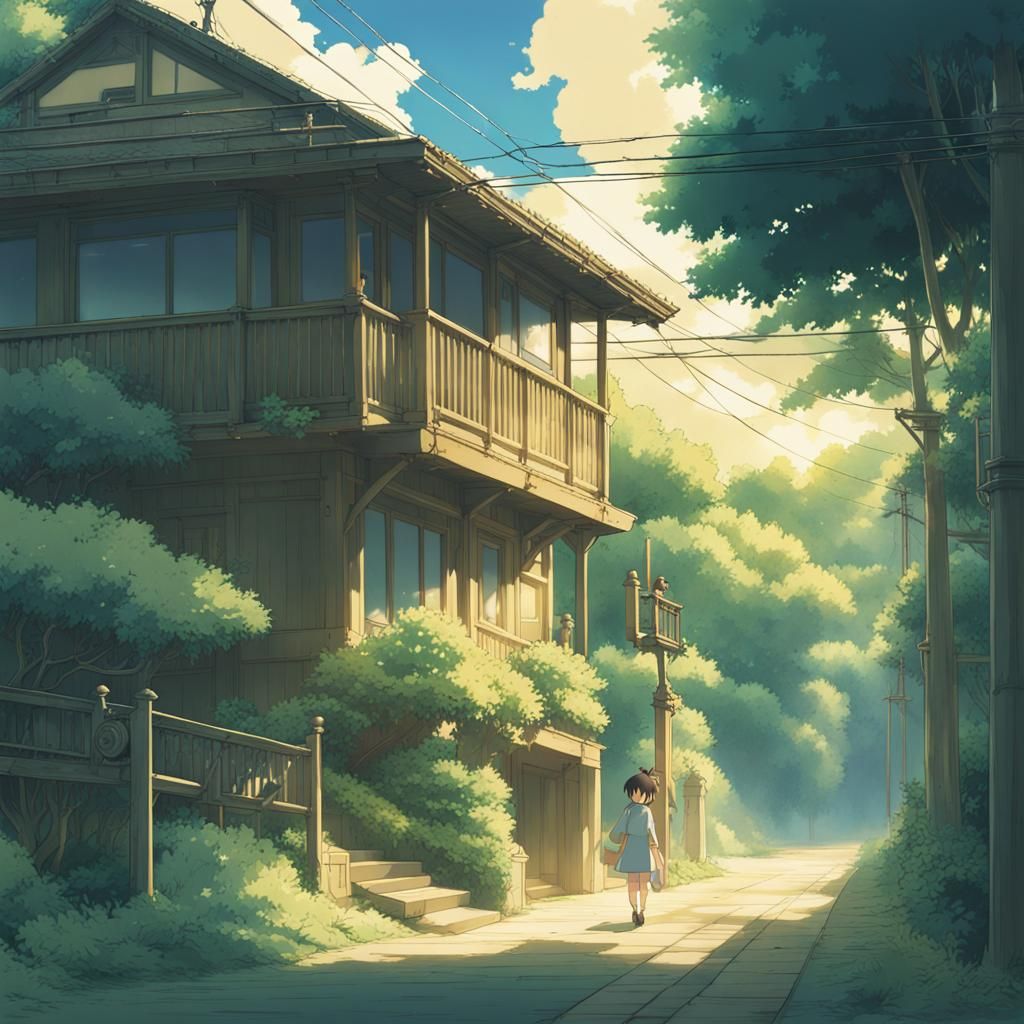 Anime Key Visual in Studio Ghibli Style