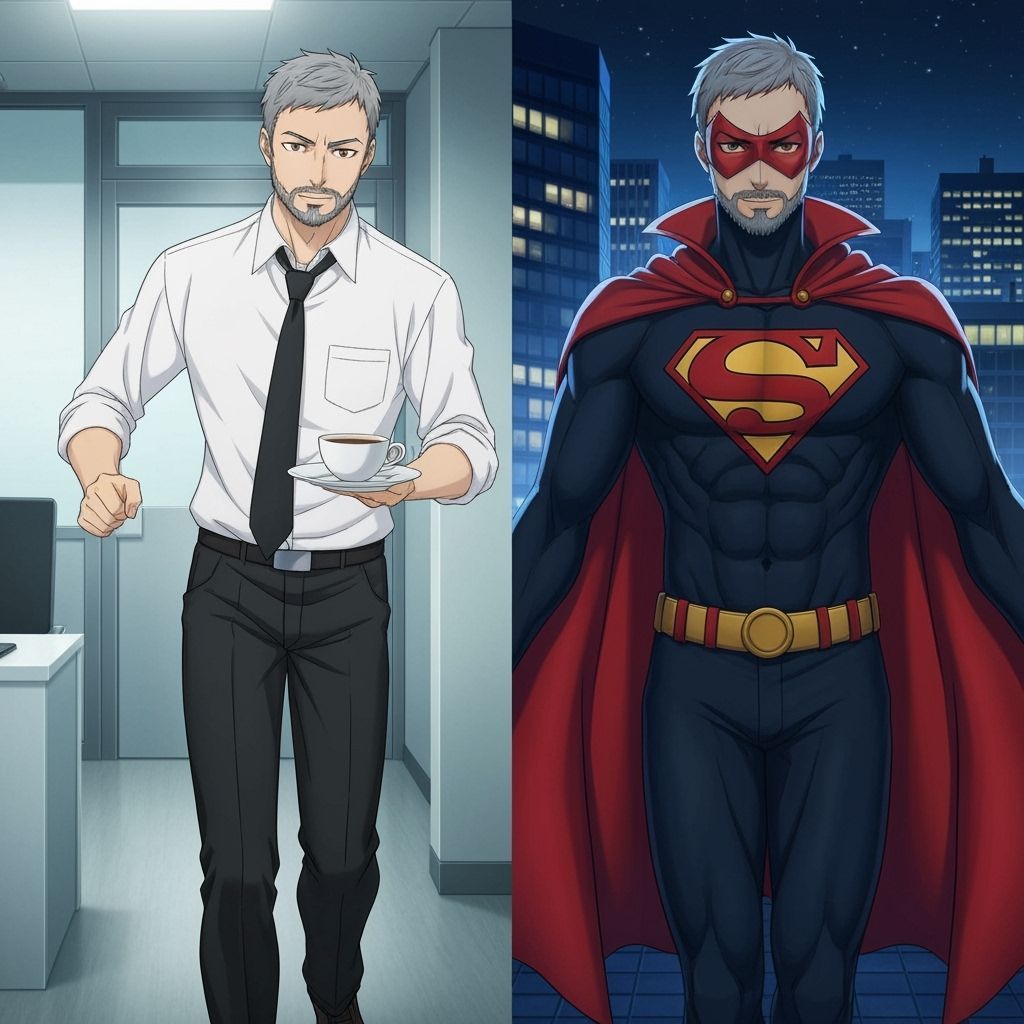 Anime Secretary's Day and Night Hero Life