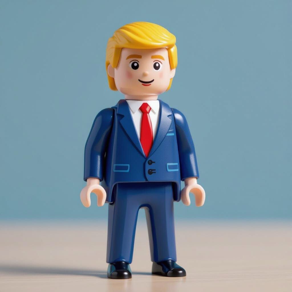 Donald Trump as a Playmobil Figurine in 3D Style