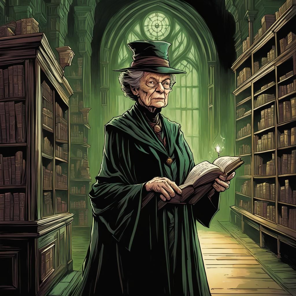 Professor McGonagall: Comic Book Art Style