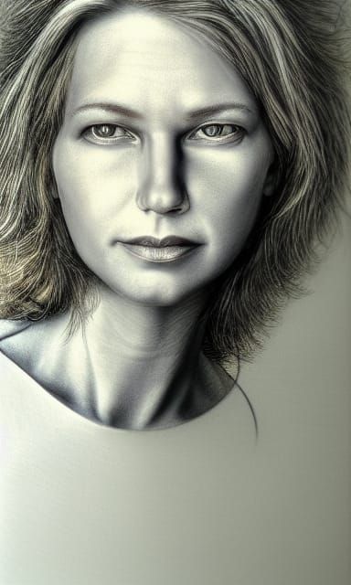 Realistic Portrait of Young Woman: Lisa Wilcox