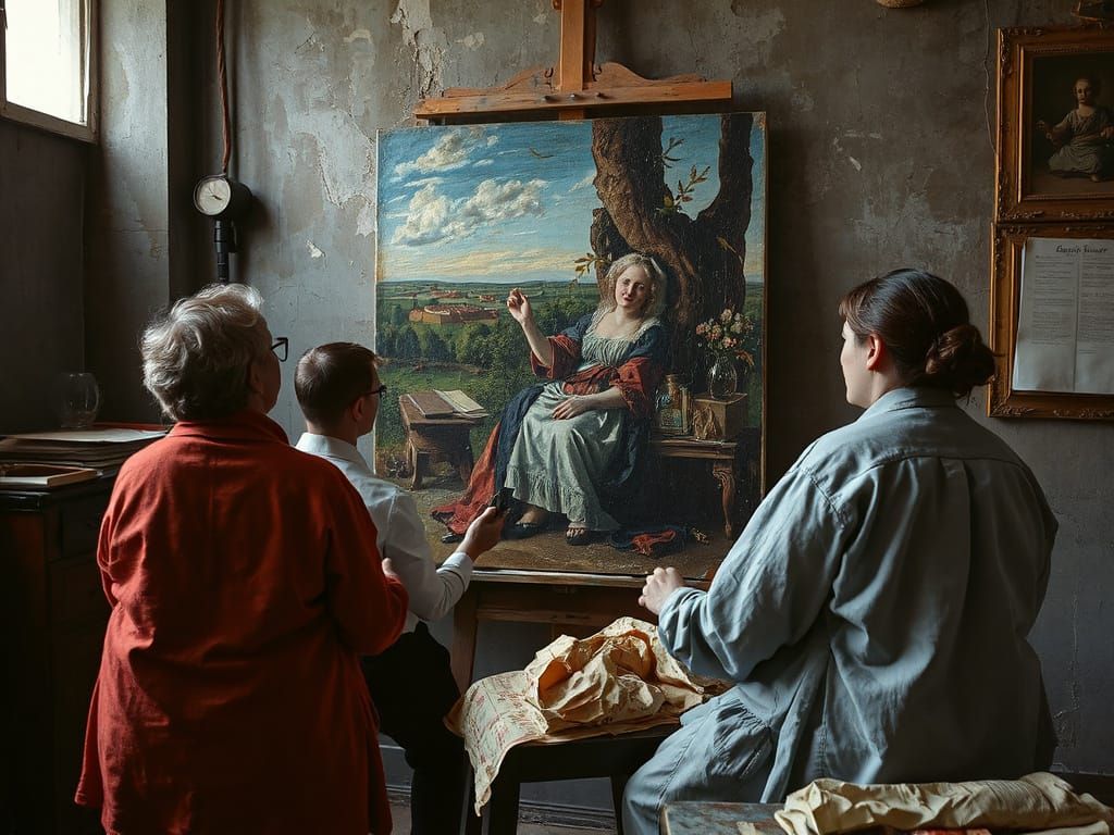 Surreal People in Vivid Chiaroscuro Renaissance Amalgamation