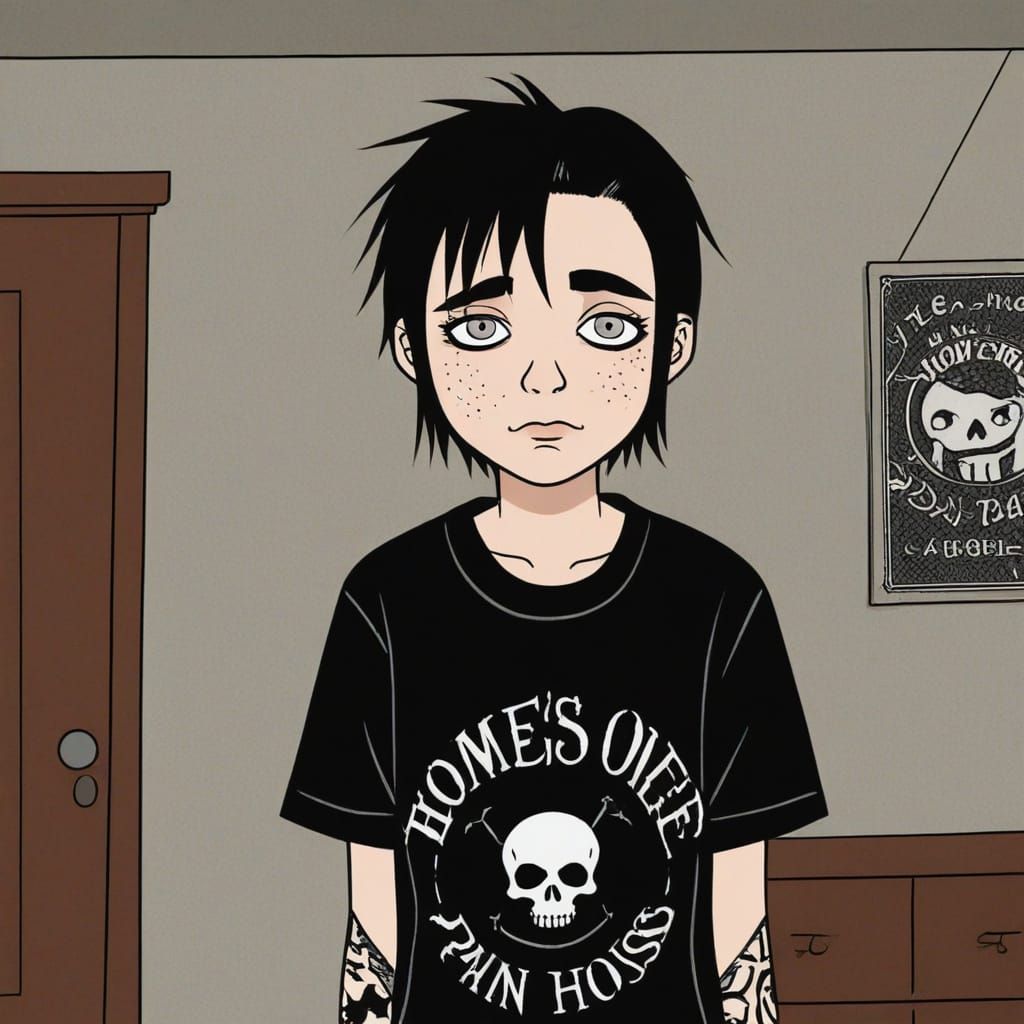 Ethereal Emo Goth Cartoon Abode