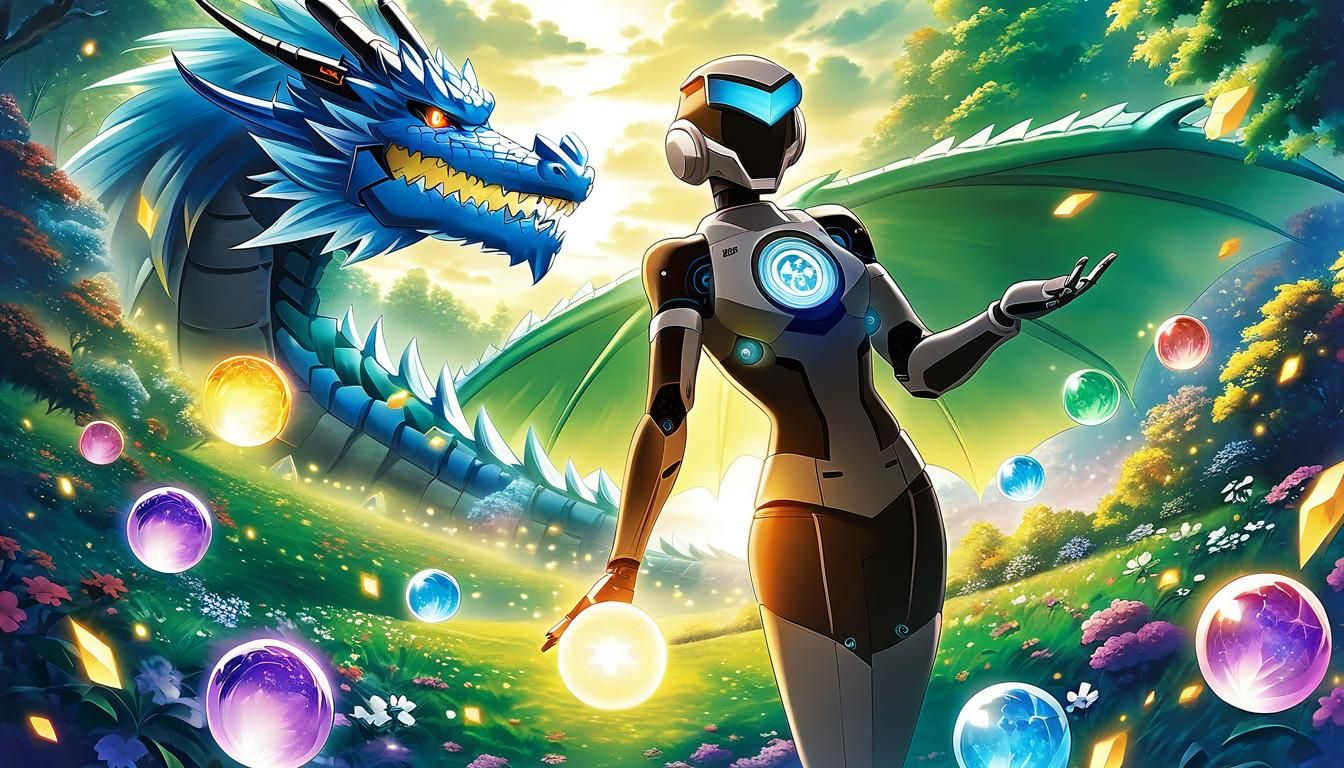 Maya the Bee and Cyborg Dragon: Kawaii Manga