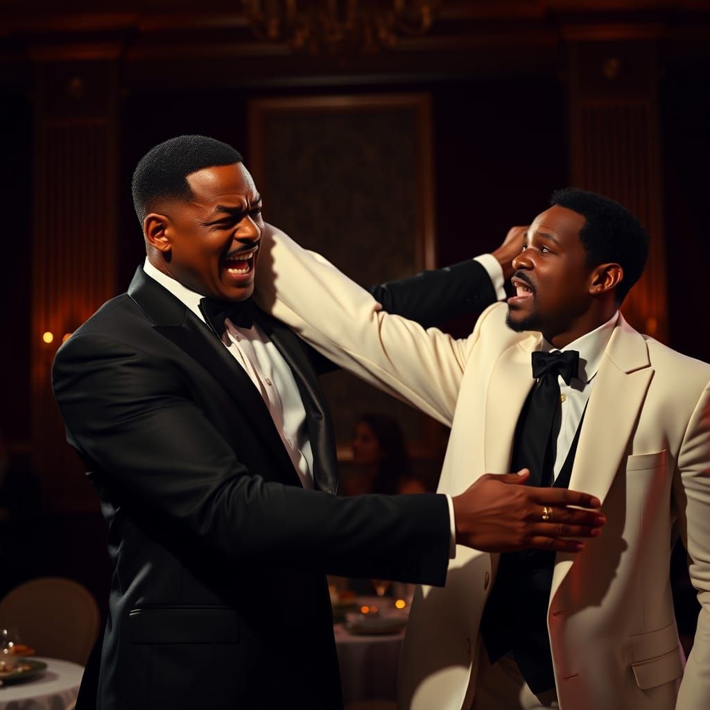 Dramatic Slap in Hyperrealistic Cinematic Style