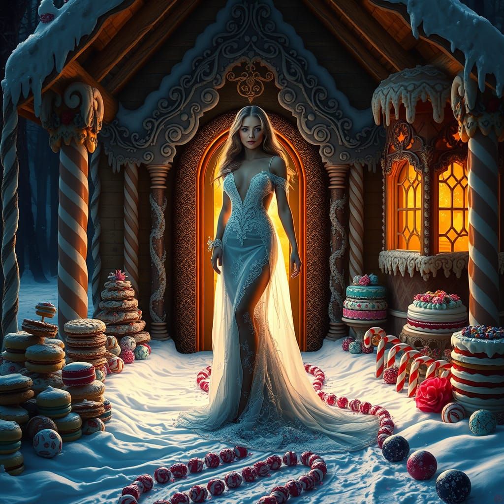 Ethereal Witch in Gingerbread Abode