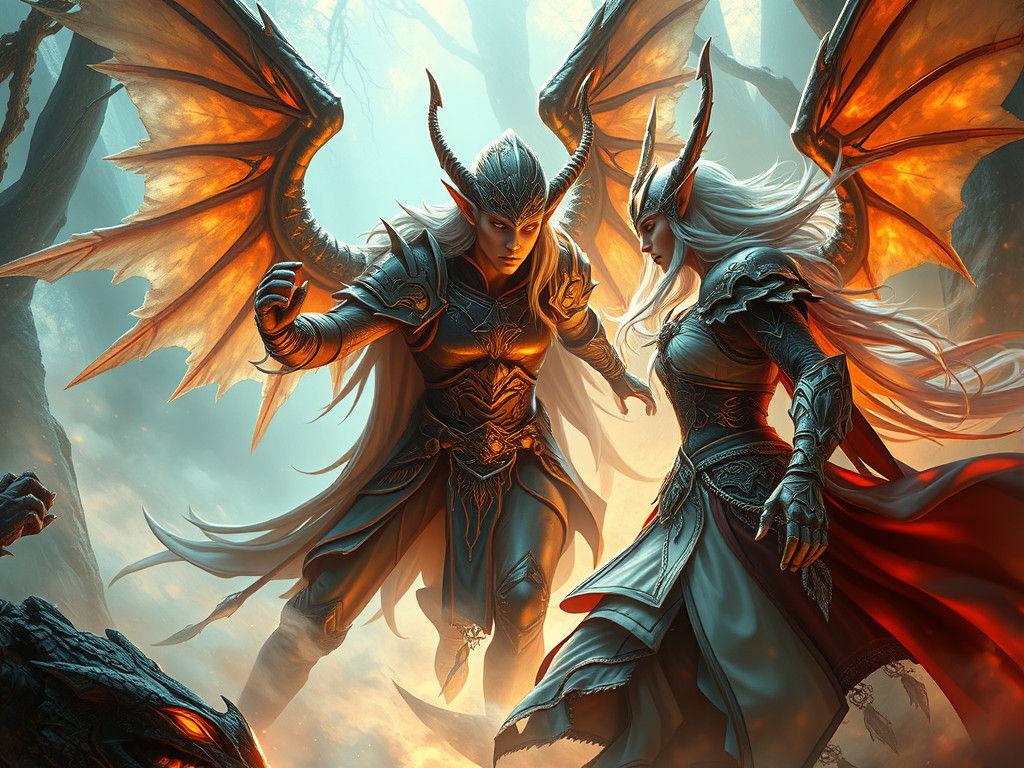 Xayah Confronts Elf in Luminous Fantasy Realm