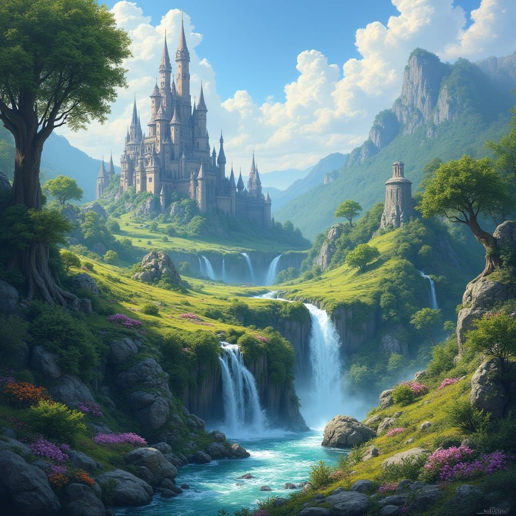 Enchanted Landscapes in Whimsical Style