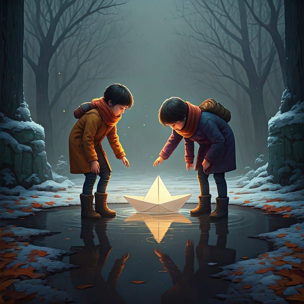 Children's Autumn Game: Hyperdetailed Concept Art