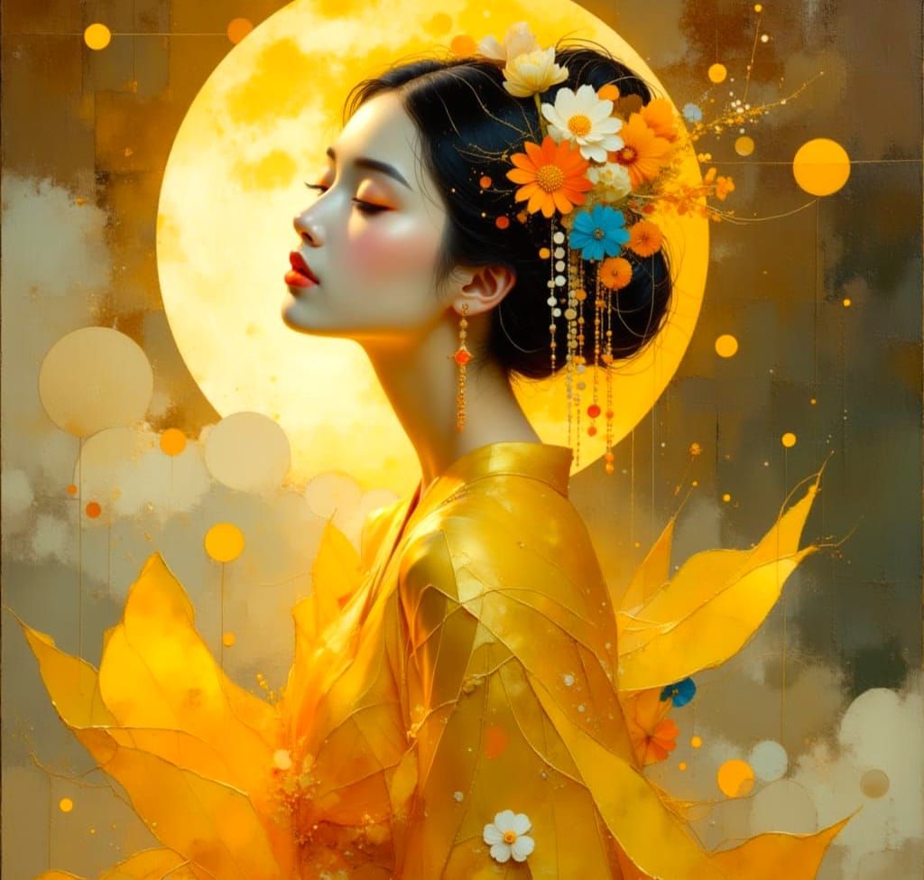 Golden Goddess of the Rising Moon