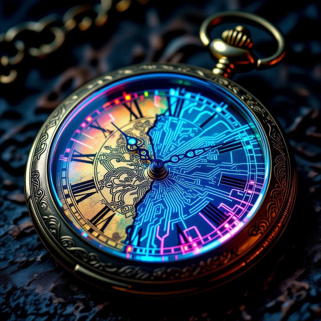 Holographic Pocket Watch Blends Ancient and Future