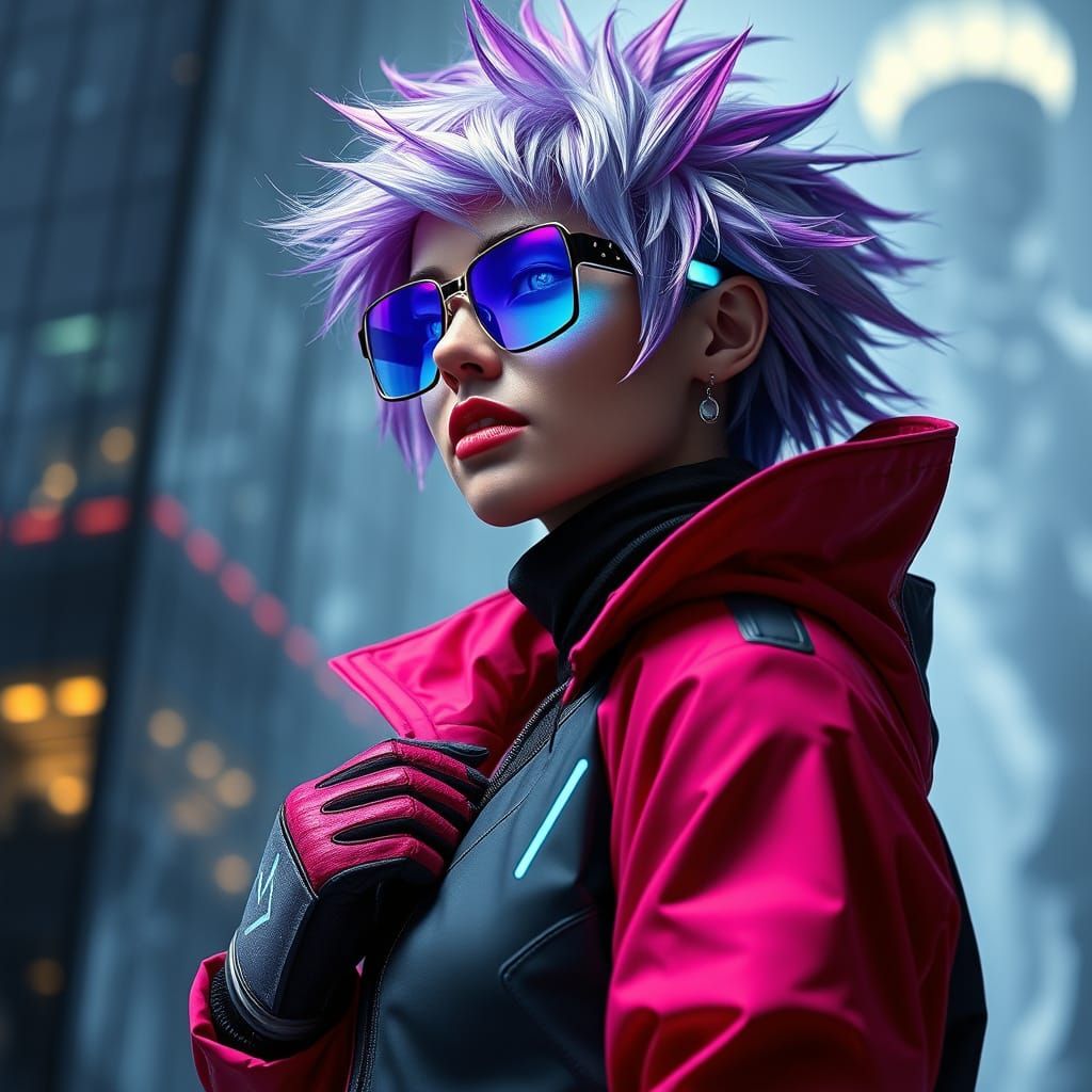 Arctic Techno Chic Fashion Portrait