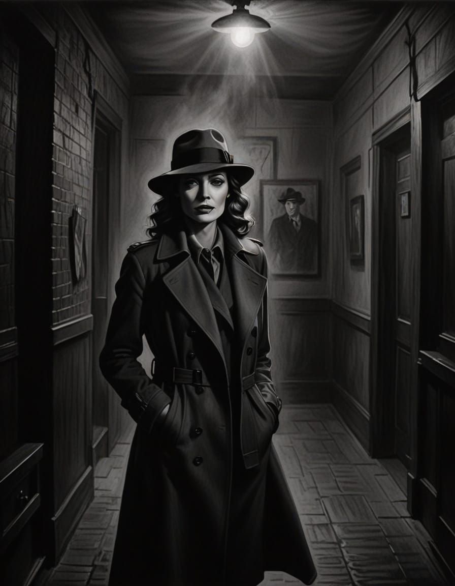 Woman in a Smoky Room, German Expressionist Portrait