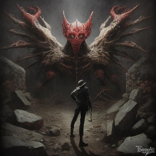 Abstract Expressionist Composition with Bold Color