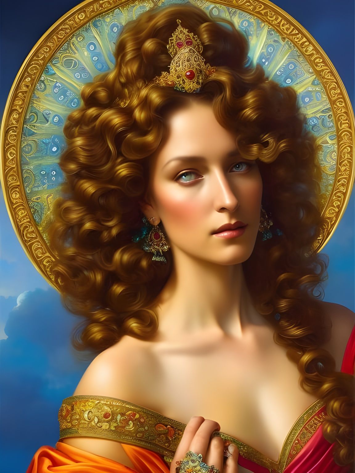 Detailed Portrait of Female Jesus Christ
