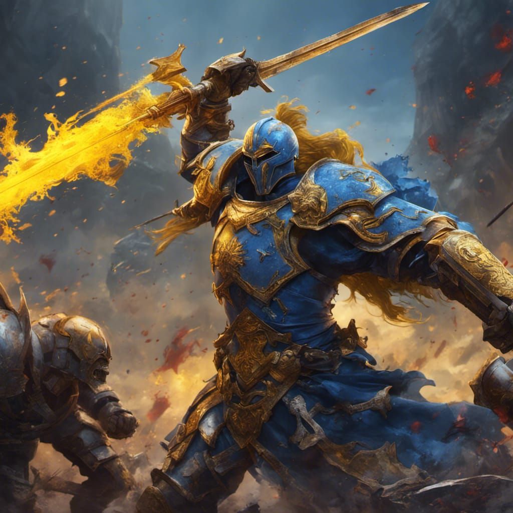 Paladin Battles on a Bloody Battlefield