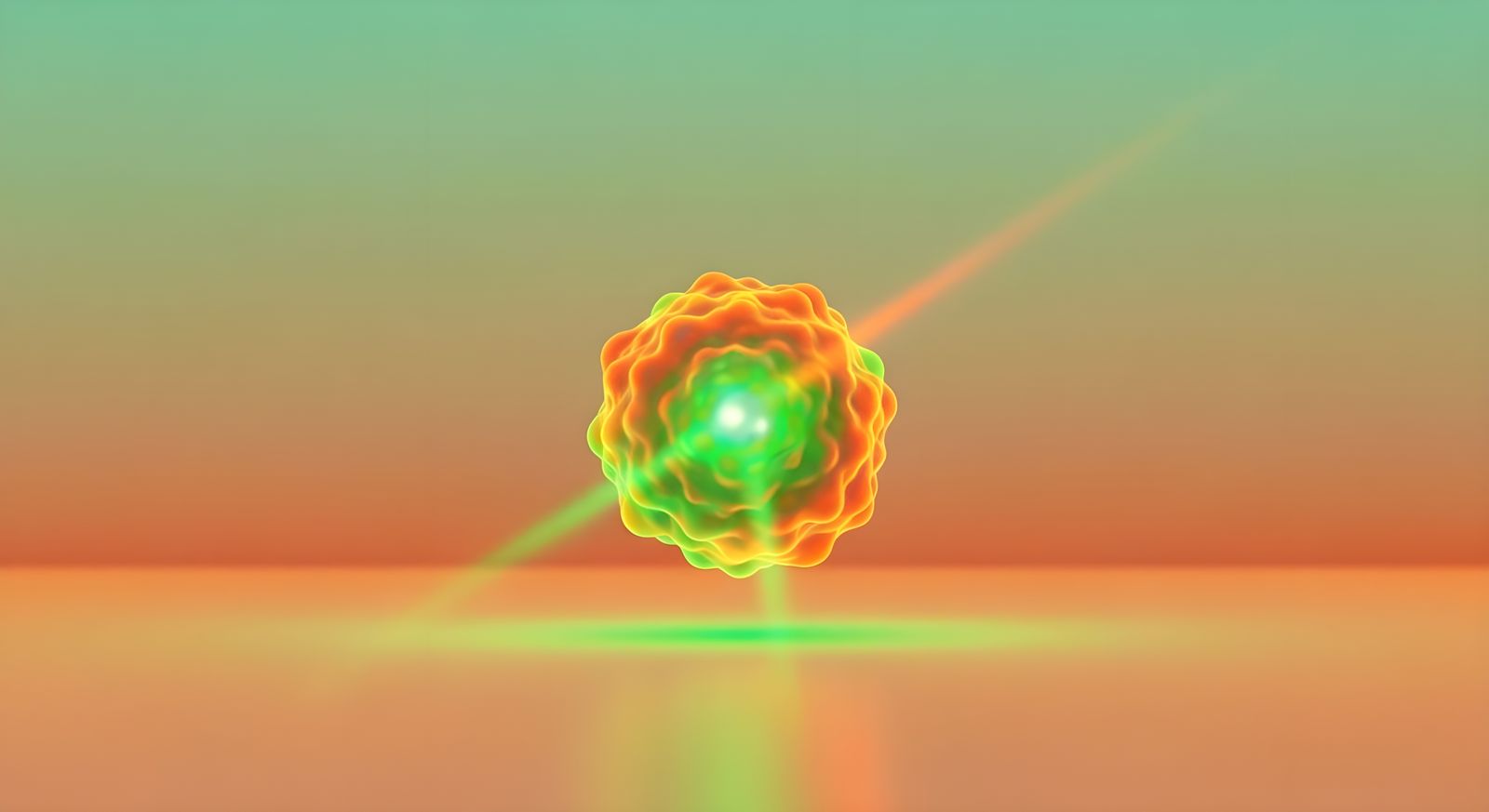 Surreal Fluorescent Particle in Liminal Space