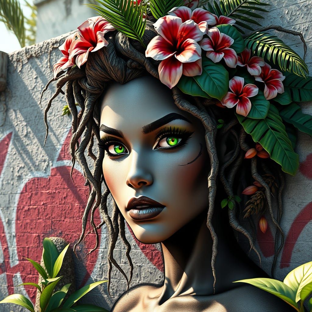 Caribbean Goddess Blooms in Urban Oasis
