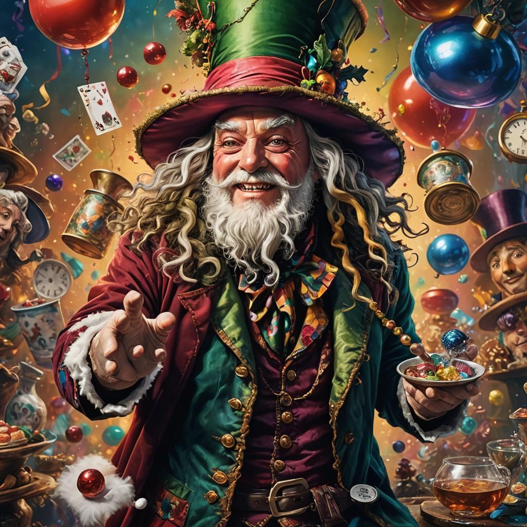 Santa Claus and Mad Hatter Splash Art