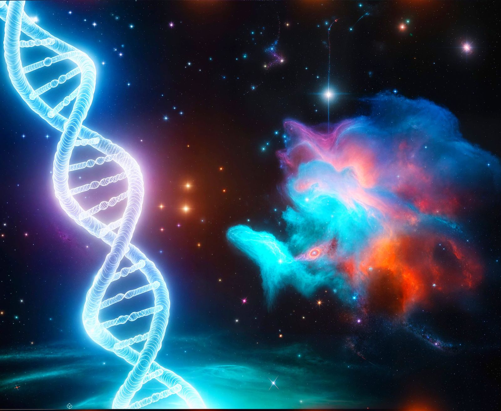 Neon DNA Helix in Cosmic Star Nursery