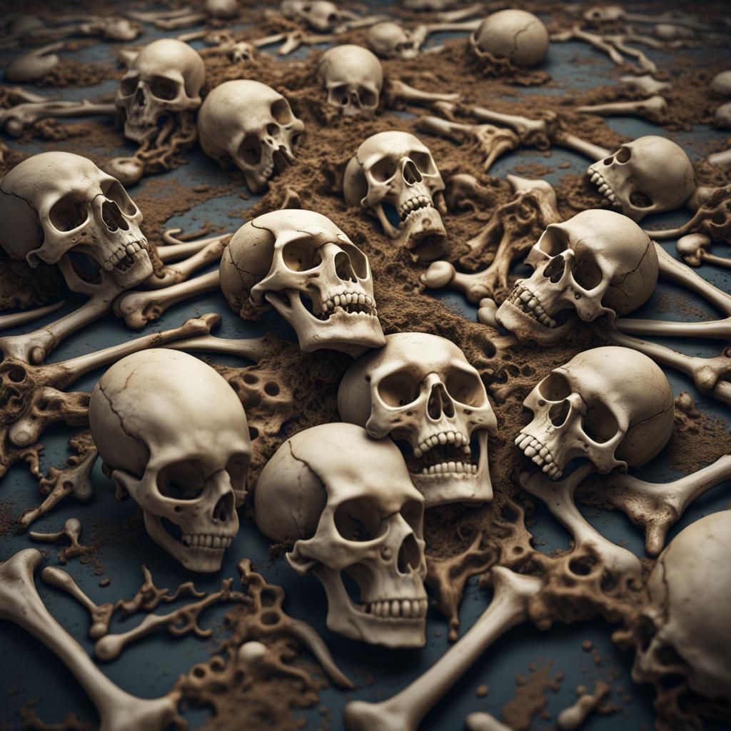 Fantastical Bone Floor in Detailed Matte Painting