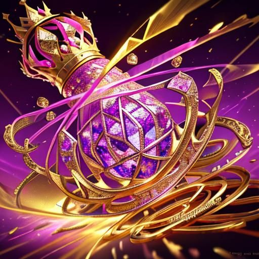 Diamond Metallic M in Colorful 3D Splash