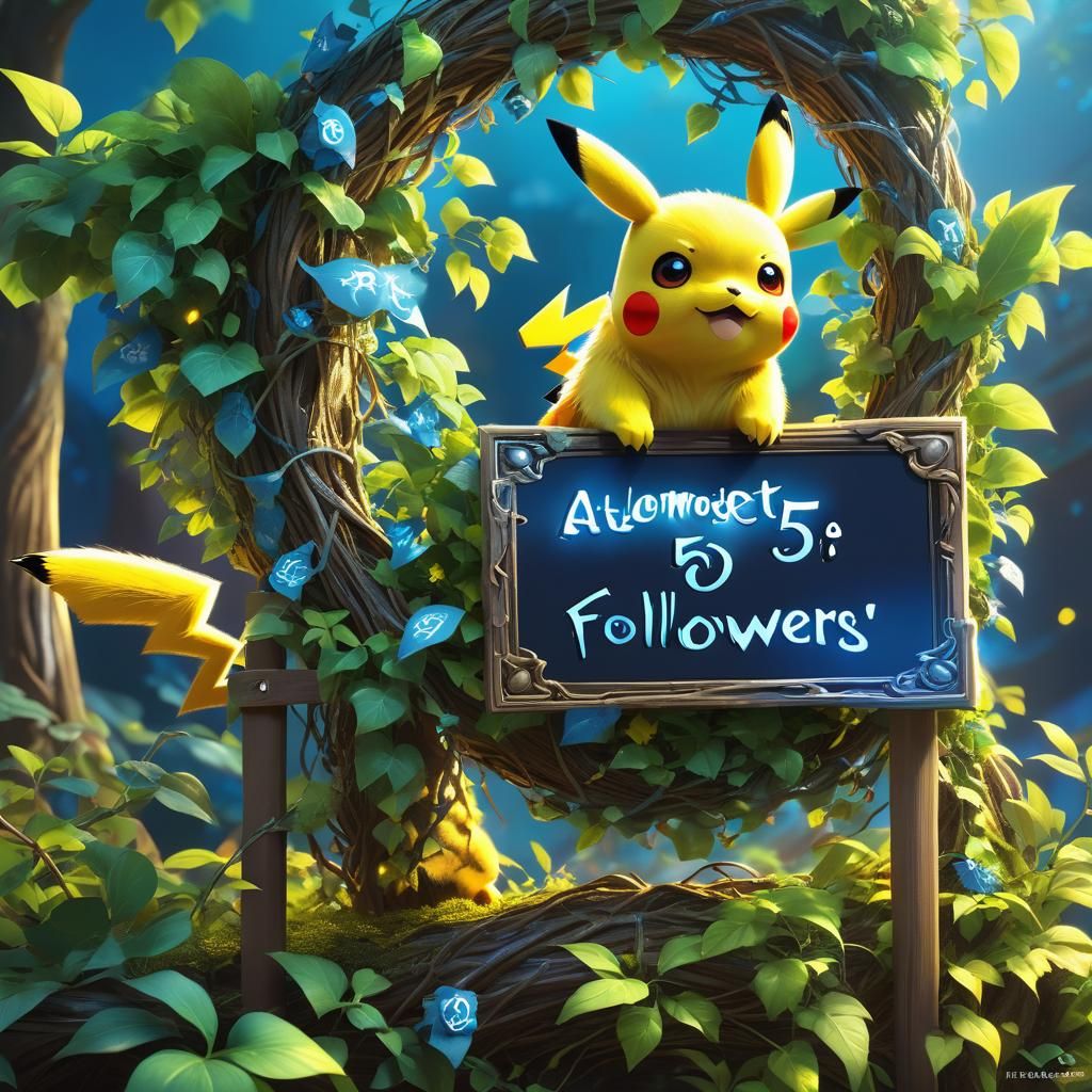 Pikachu Celebrates Milestone in Fantasy Matte Painting