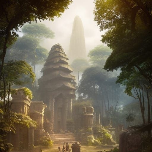 Lost Jungle City: Digital Art