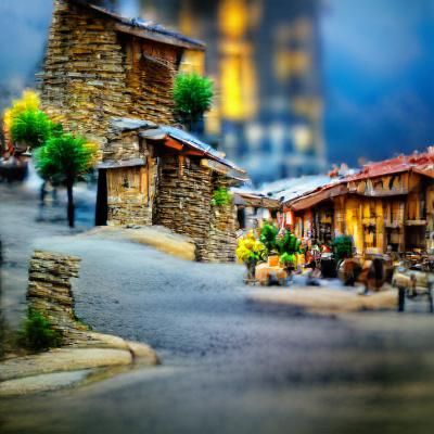 Picturesque Mountain Town in the Pyrenees