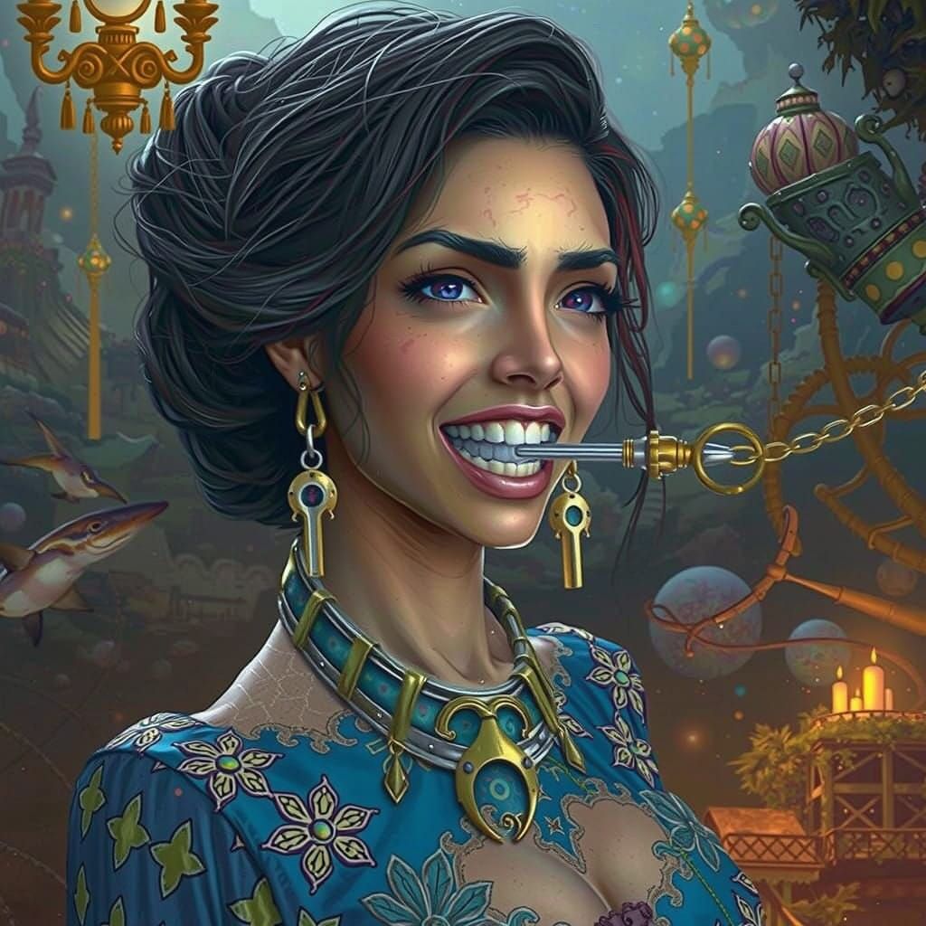 Mute Woman in Dreamlike Dystopia