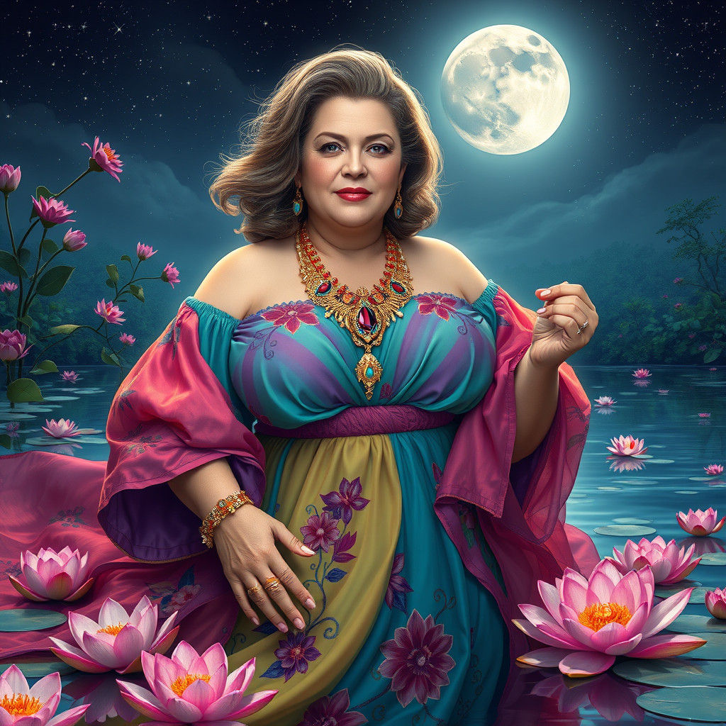 Lush Mother Goddess in Dreamlike Fantasy Art