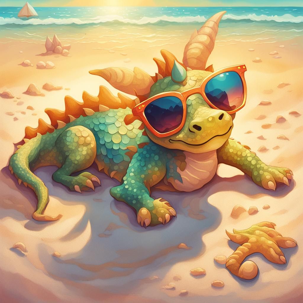 Dragon on the beach