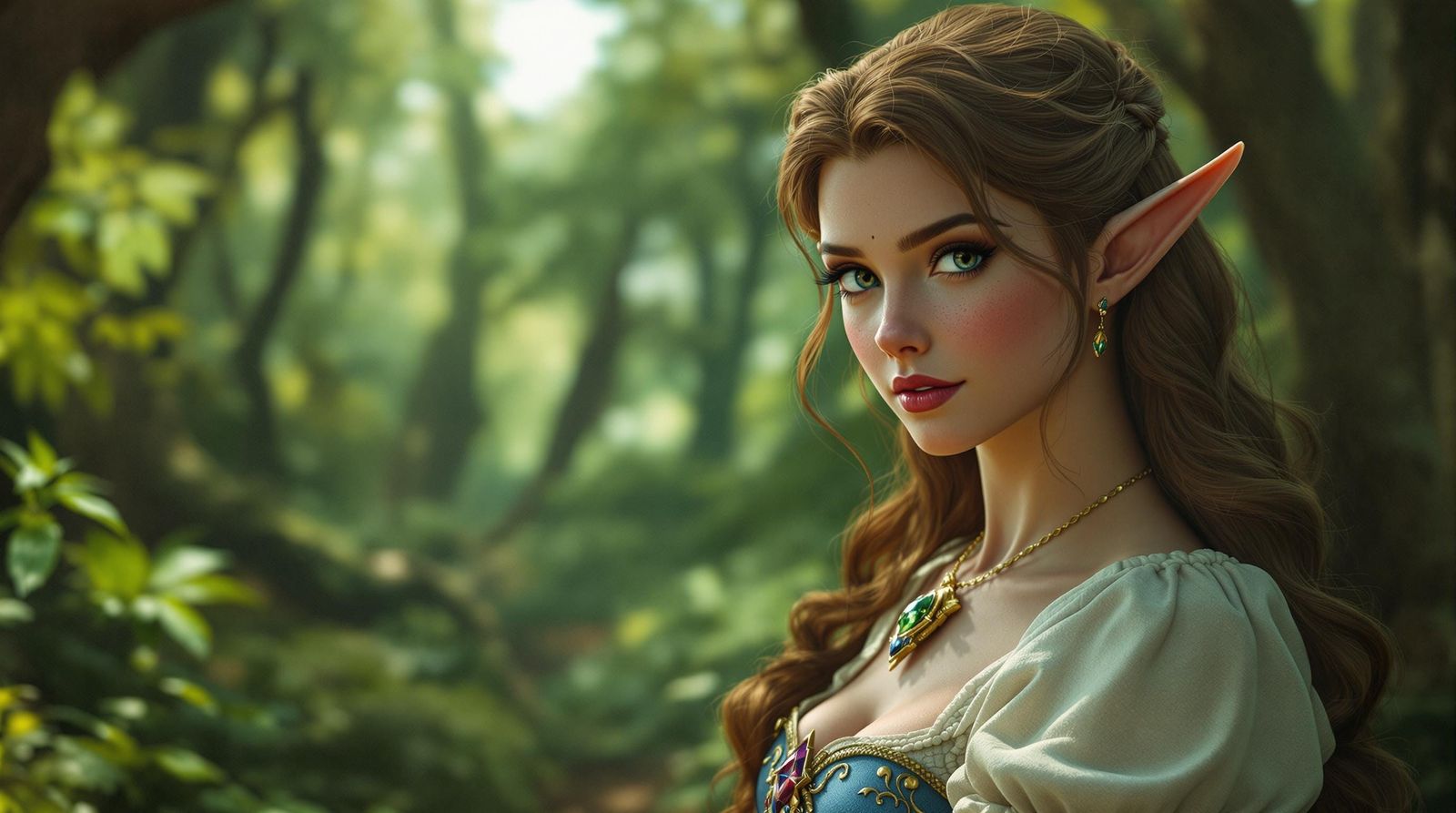 Surreal Princess Zelda Forest Fantasy in Hyper-Realistic 3D...