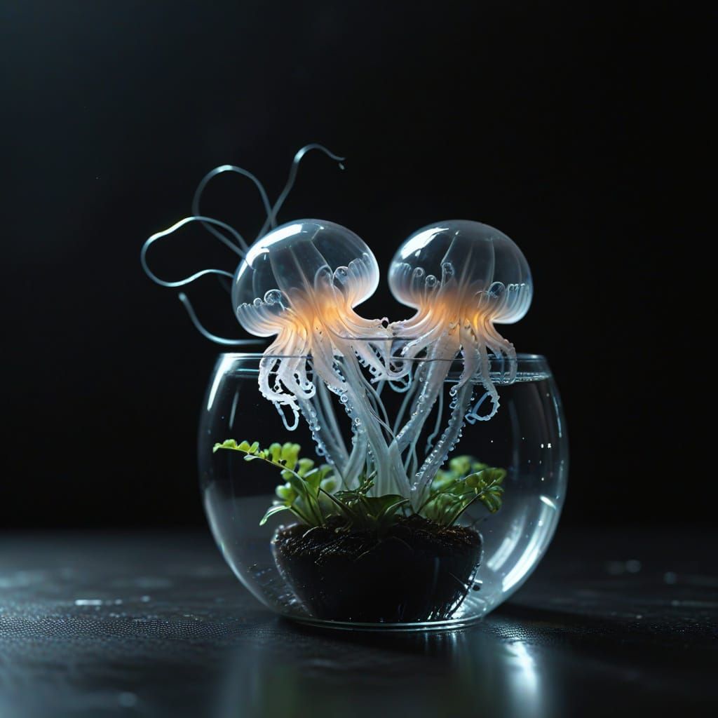 Surreal Organic Forms in Elegantly Designed Glassware