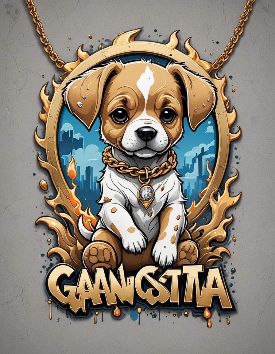 My puppy is a gangster