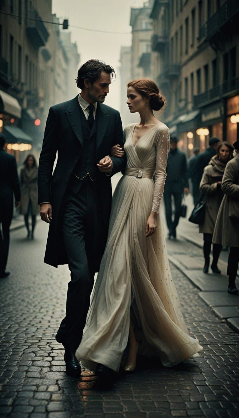 shadows on the floor of a dancing couple