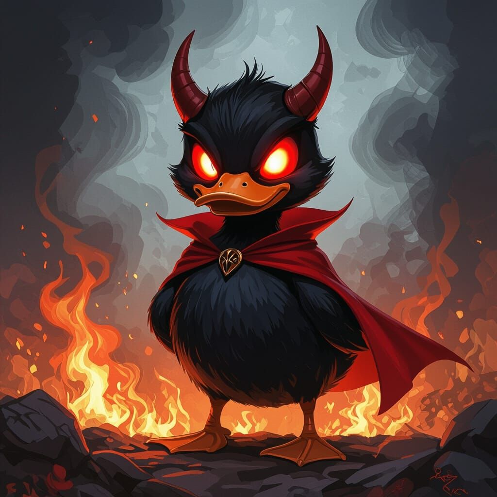 Devilish Duck in Smoky Inferno