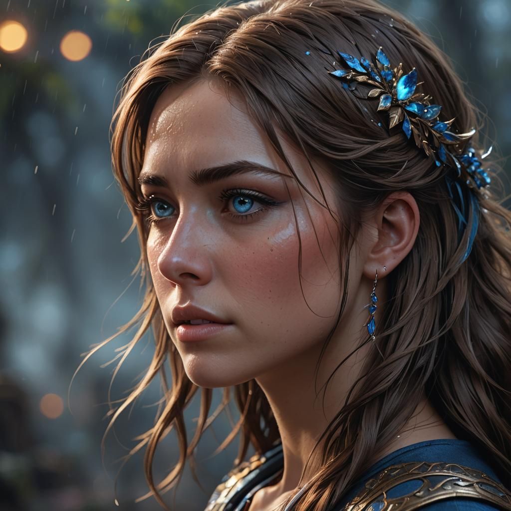 Distressed Teen Girl Crying: Fantasy Concept Art