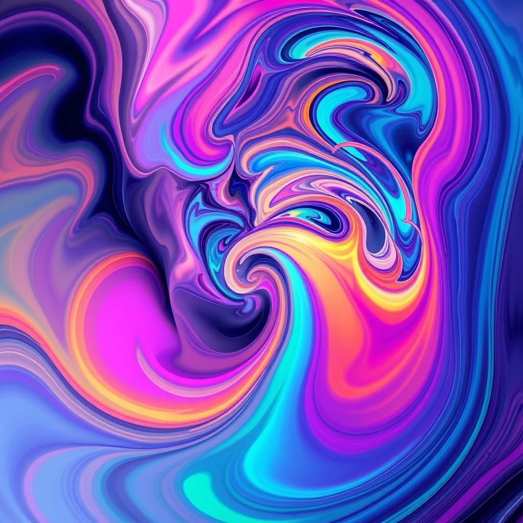 Mesmerizing Swirling Shapes with Futuristic Aesthetic