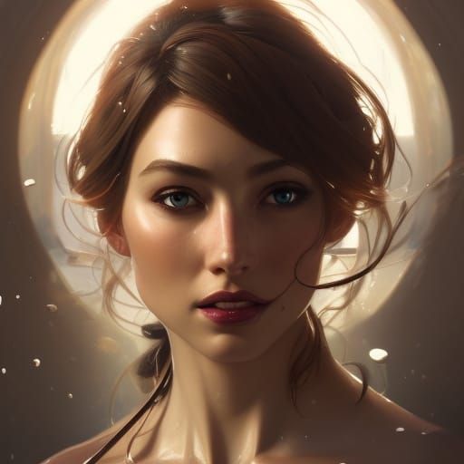 Elsa Portrait in Art Nouveau Style