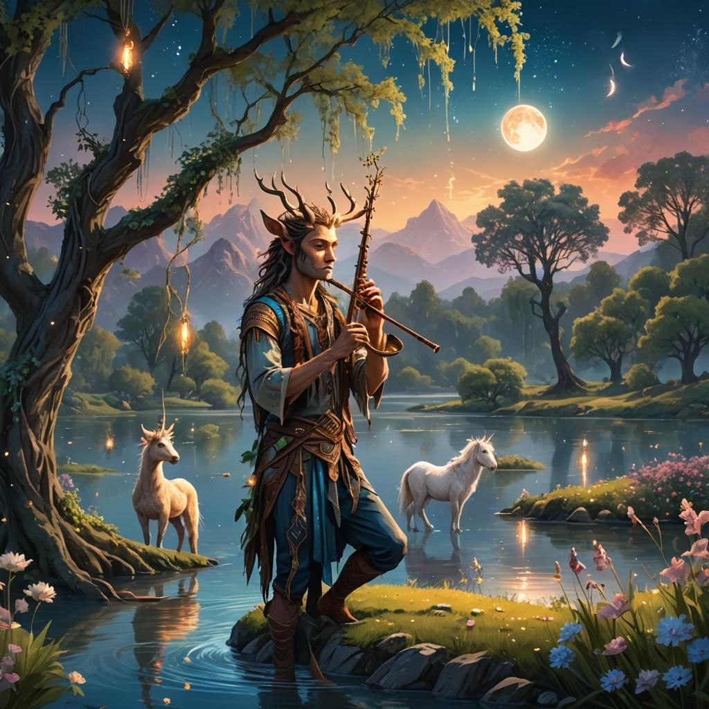 Mythical World: Faun, Unicorn, and Seven Moons