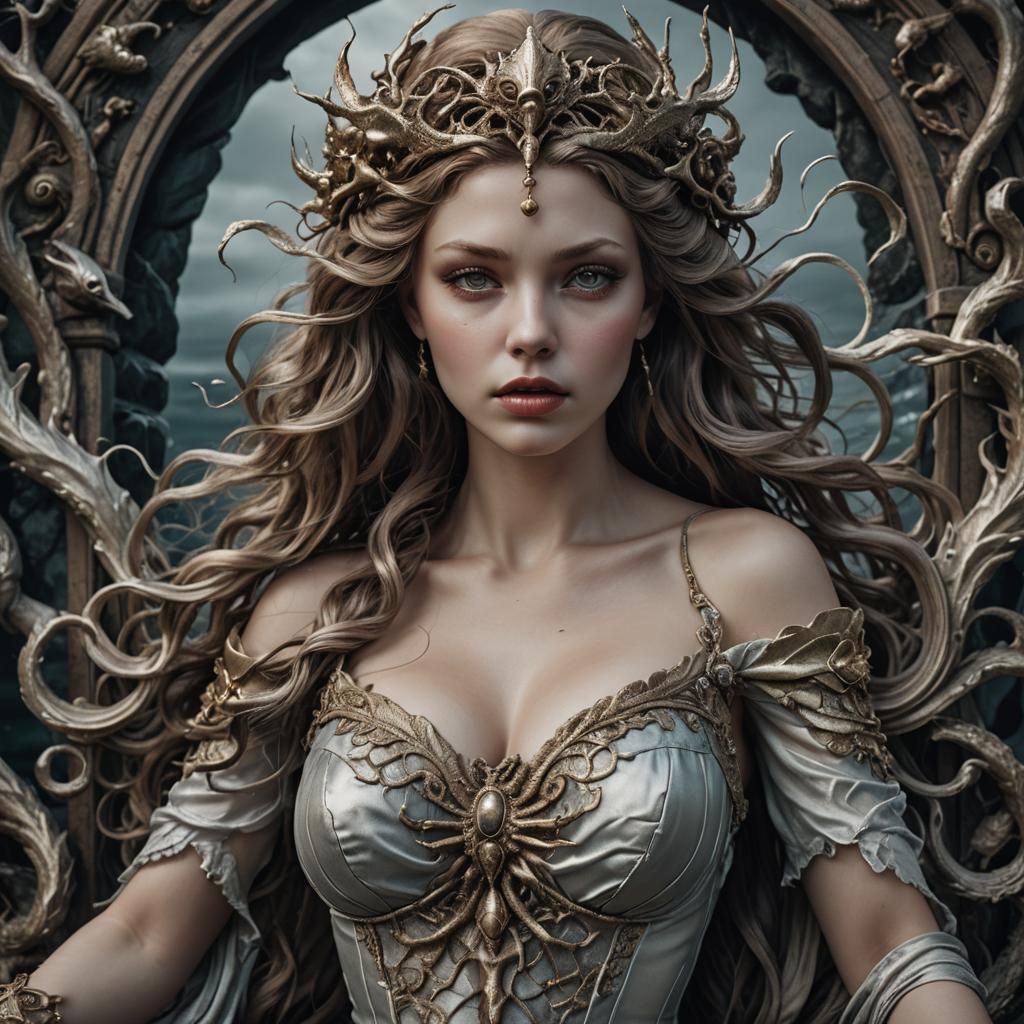 Hyperrealistic Silken Siren in Cinematic Style