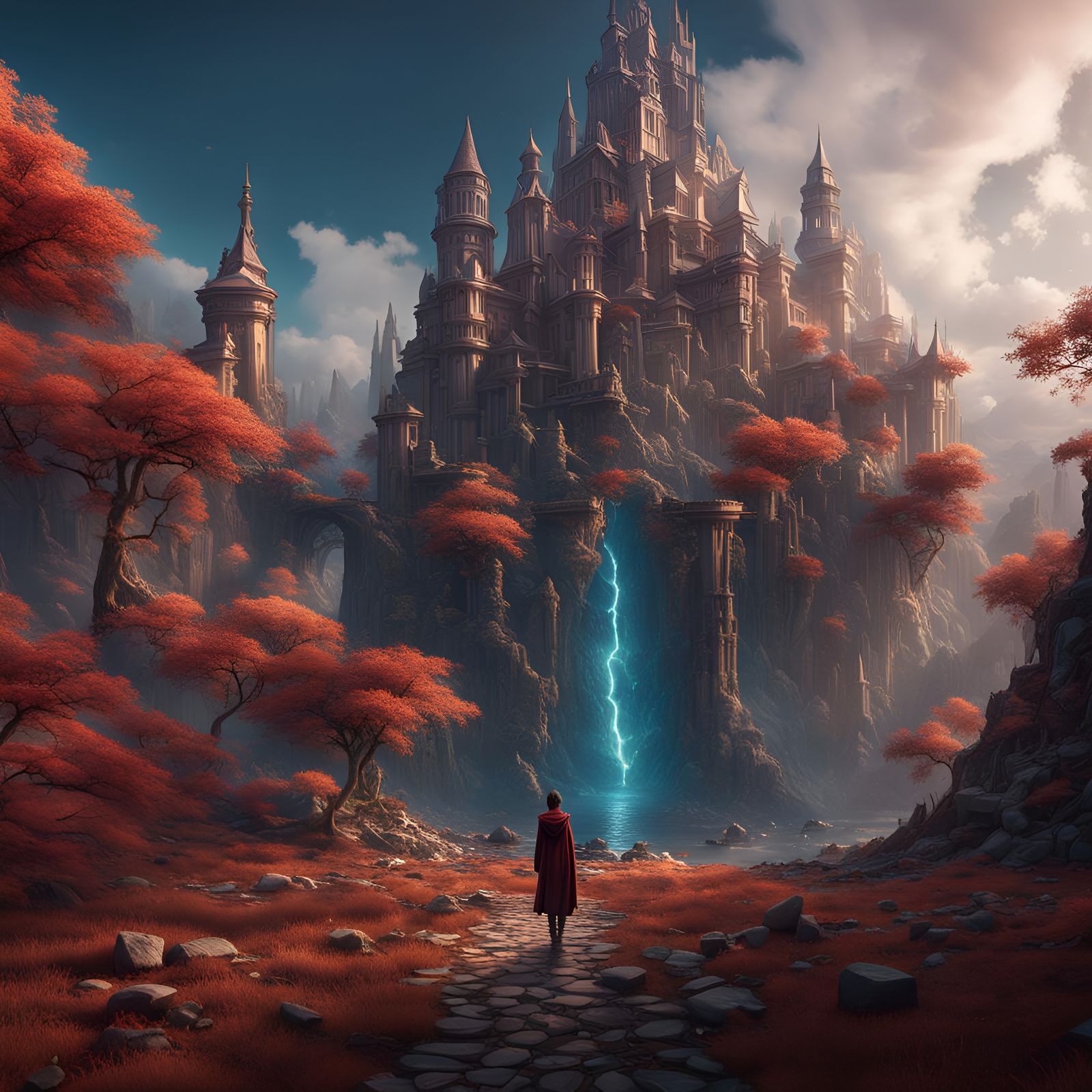 Fantastical World Awaits: Detailed Matte Painting