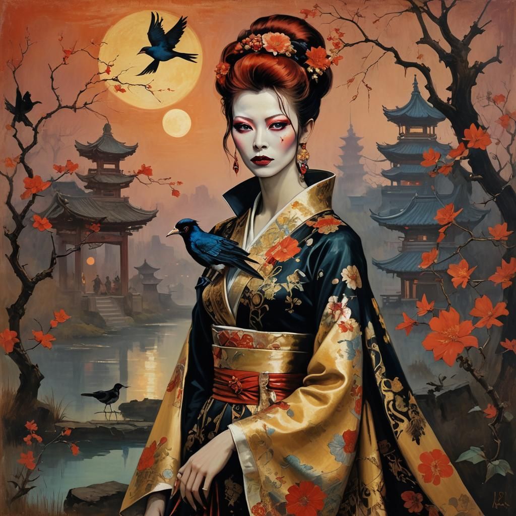 Geisha ___ red hair