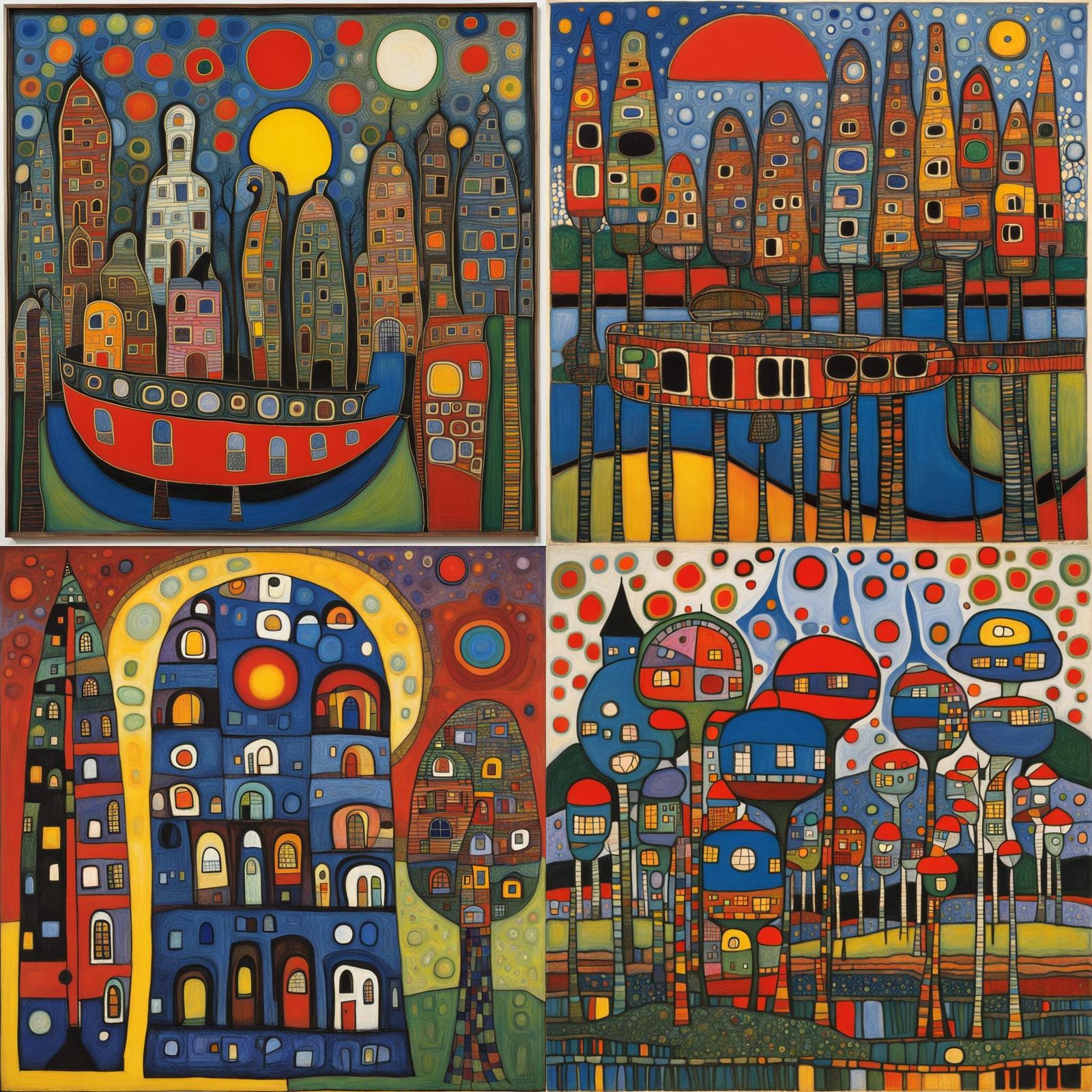 Colorful Abstract Painting in Expressionist Style