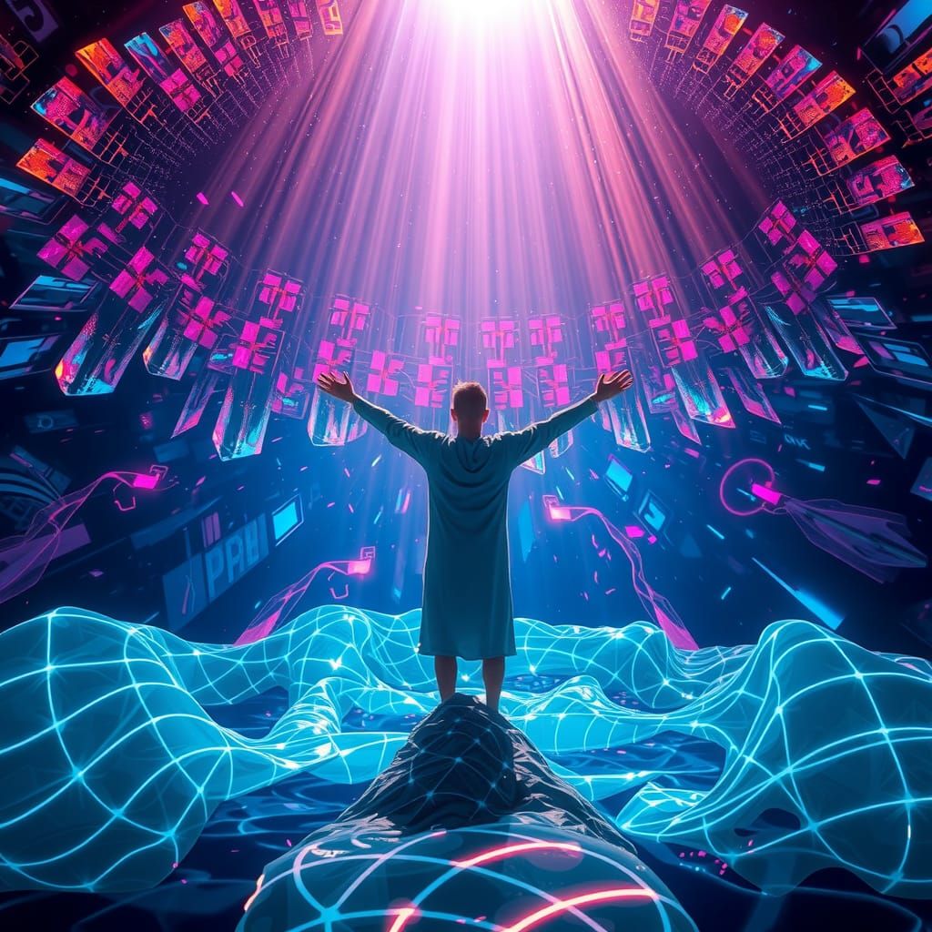 Electrostatic Figure in Abstract Geometric Dance