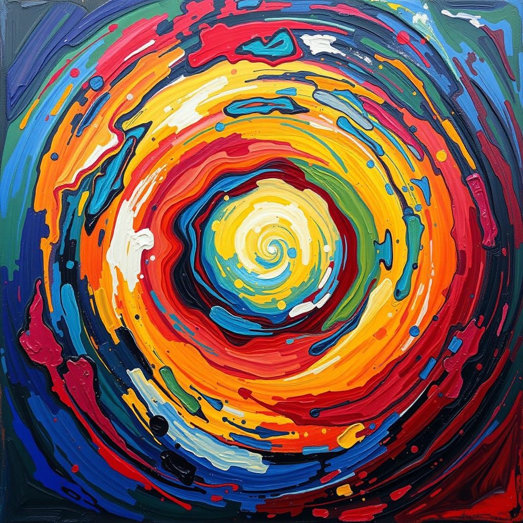 Vibrant Neo-Expressionist Circle of Life